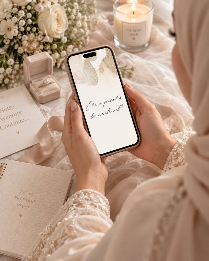 La page « Et si on pensait à toi, maintenant ? » ouverte sur le téléphone